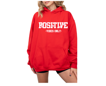 Positive Vibes Only Hoodie, Positivity Tee, Inspirational Hoodie, Mental Health Gift, Aesthetic Hoodie. Cotton Polyester UNISEX