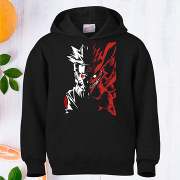 Naruto Shippuden Half Fox Demon Anime Hoodie. UNISEX