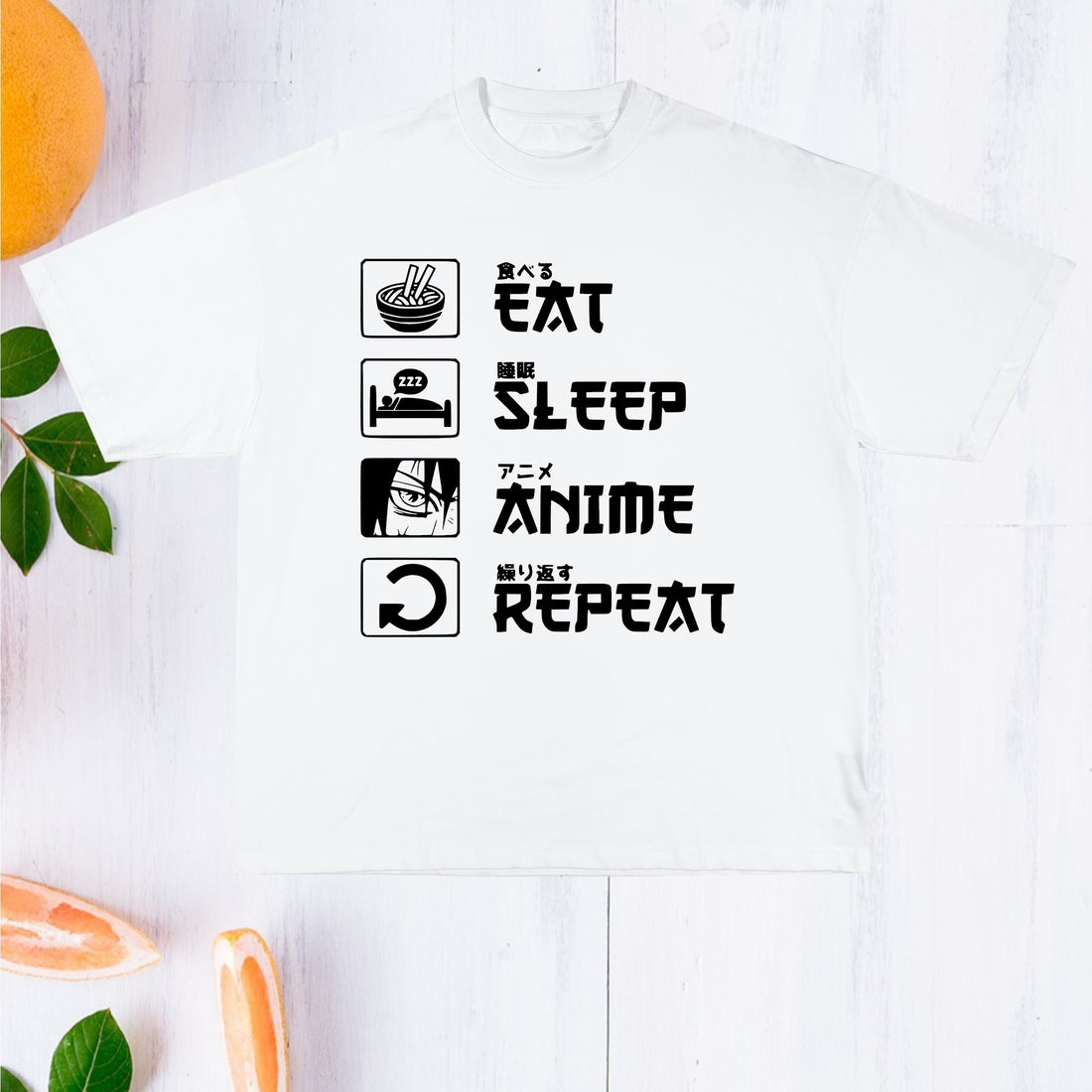 Eat, Sleep, Anime, Repeat Anime T-Shirt. UNISEX