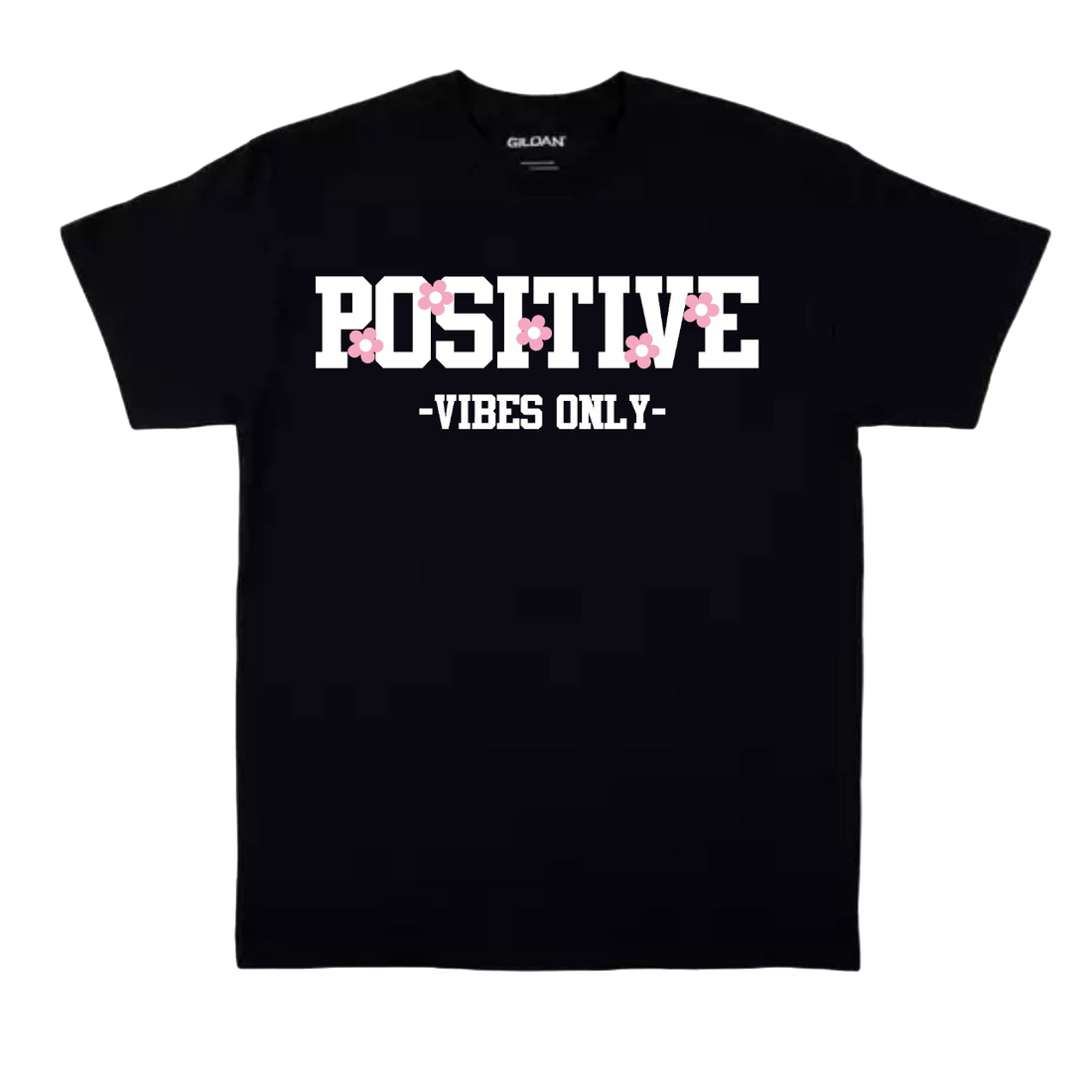 Positive Vibes Only T-Shirt, Positivity Tee, Inspirational Tee, Mental Health Gift, Aesthetic T-Shirt. Cotton Polyester UNISEX