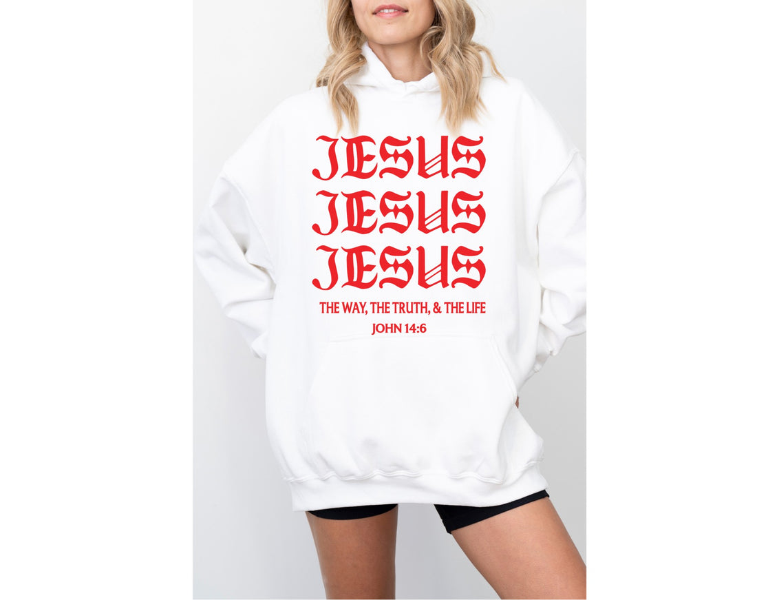 Aesthetic Jesus Christian Hoodie, Christian Streetwear Bible Verse Hoodie.