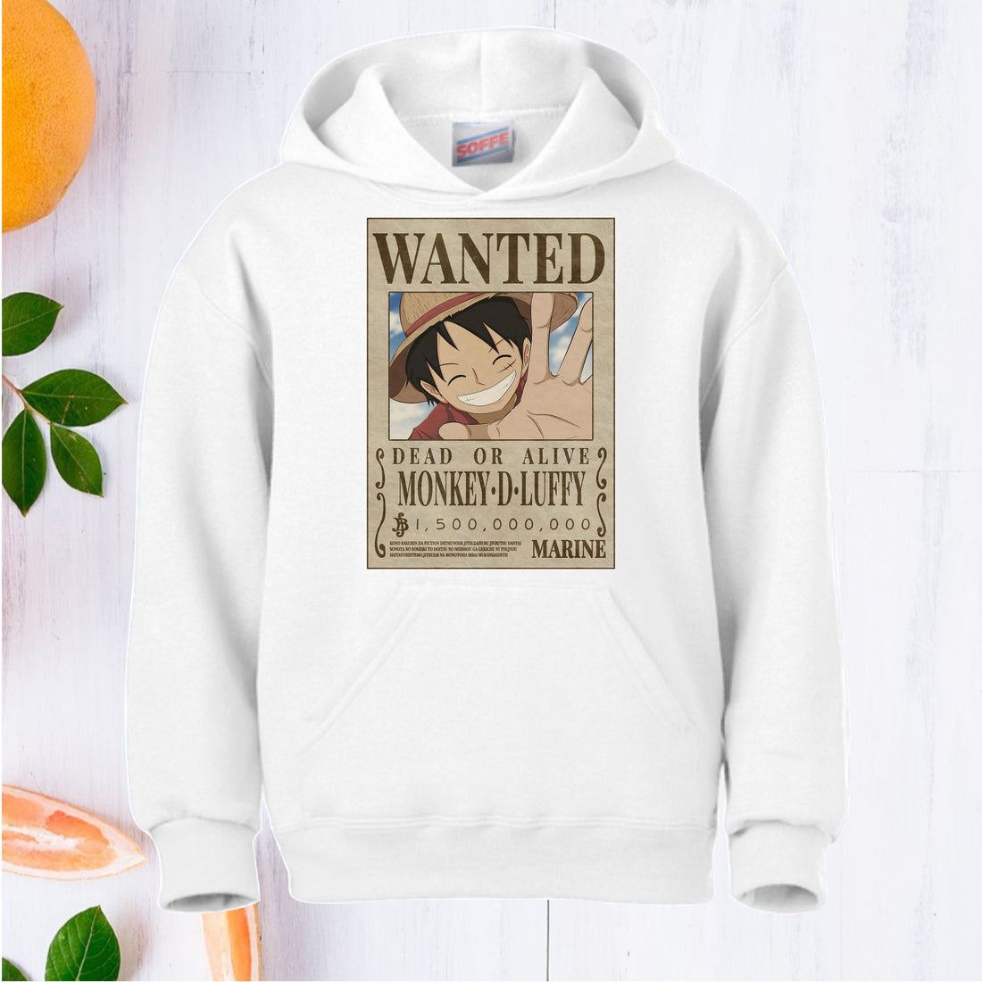 Wanted Monkey D.Luffy Hoodie. UNISEX