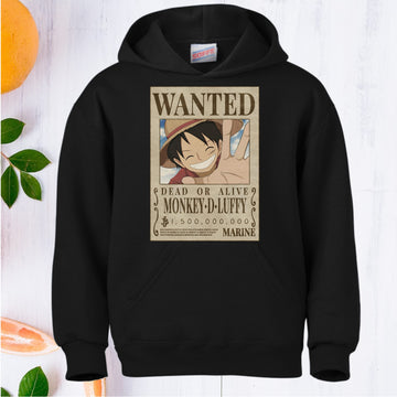 Wanted Monkey D.Luffy Hoodie. UNISEX