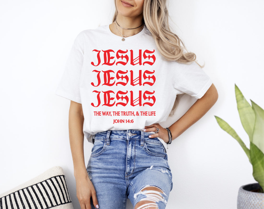 Aesthetic Jesus Christian T-Shirt, Christian Streetwear Bible Verse T-Shirt.